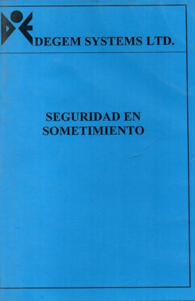 Seguridad en sometimiento