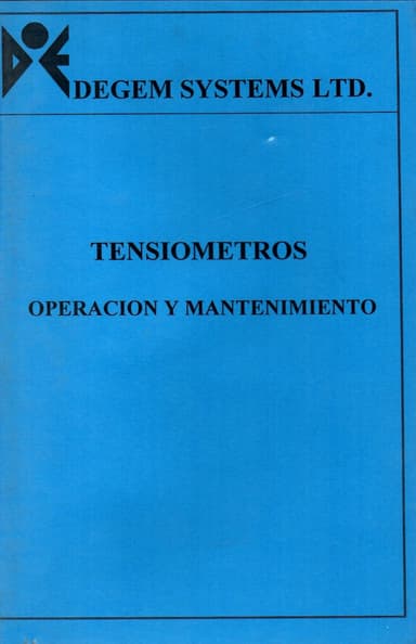 Tensiómetros - Operación y mantenimiento